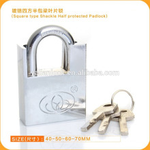 New Fashion Square Type Shackle Half Protected Padlock